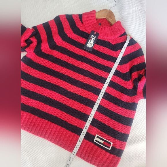 Tommy Hilfiger Red and Black Turtleneck Sweater New With Tags - Picture 7 of 8